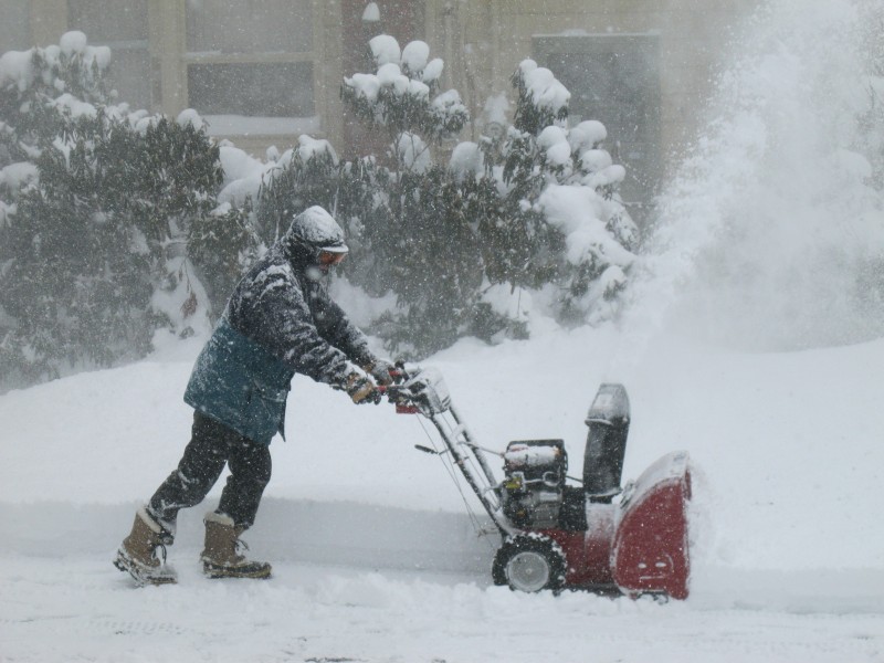 Jeff blowing snow